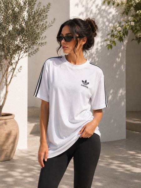 بلوزة اديداس نص كم ون سايز